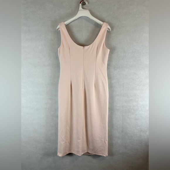 Lulus take me out tonight Midi dress NWT size 14 side slit blush pink - Picture 8 of 10